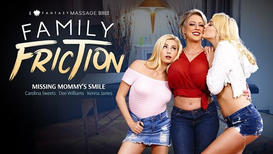 AllGirlMassage &#8211; Carolina Sweets, Dee Williams And Kenna James &#8211; Missing Mummy&#8217;s Smile, PervTube.net