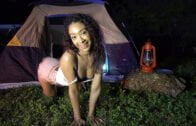 BangYNGR – Sarah Lace Gets Pounded Deep In A Nighttime Camping Trip