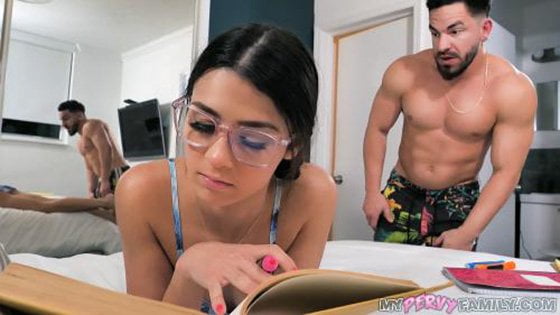 MyPervyFamily &#8211; Kylie Rocket &#8211; Brother Gets Grounded and Fucks Nerdy Step-Sister While Dad is Gone, PervTube.net