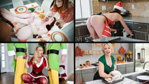 Mylfwood &#8211; Lauren Phillips, Natasha Ianova And Kate England &#8211; A Bad MYLFs Xmas, PervTube.net