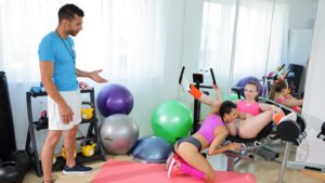 FitnessRooms &#8211; Barbara Bieber And Candice Demellza &#8211; Big Squirt Ends Dream Threesome, PervTube.net