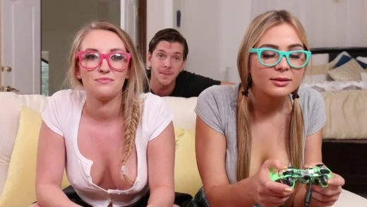 ElegantAngel – Blair Williams And Harley Jade – Nerdy Gamer Girl Threesome