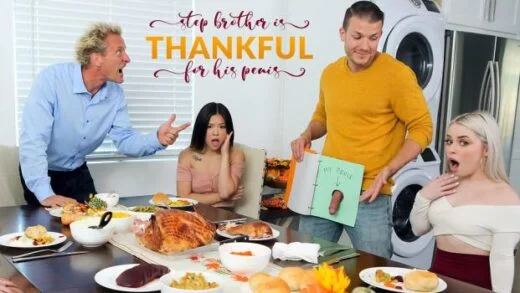 MyFamilyPies - Haley Spades And Lulu Chu - Stepbrother Is Thankful For His Penis