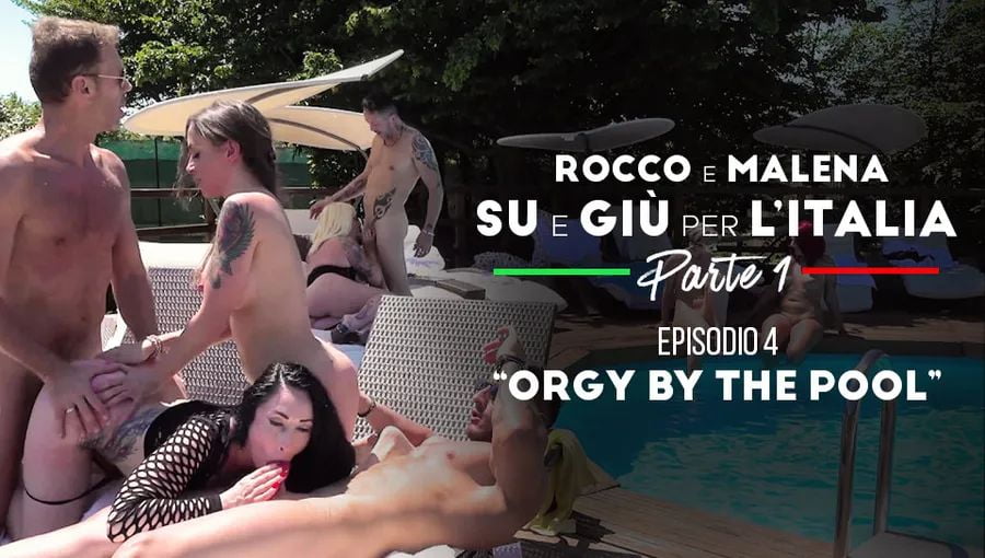 RoccoSiffredi &#8211; Malena Nazionale And Christie Dom &#8211; Orgy By The Pool, PervTube.net