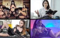 TeamSkeetSelects – Alex Coal, Jewelz Blu, Harlowe Blue And Val Steele – Goth Girls Compilation