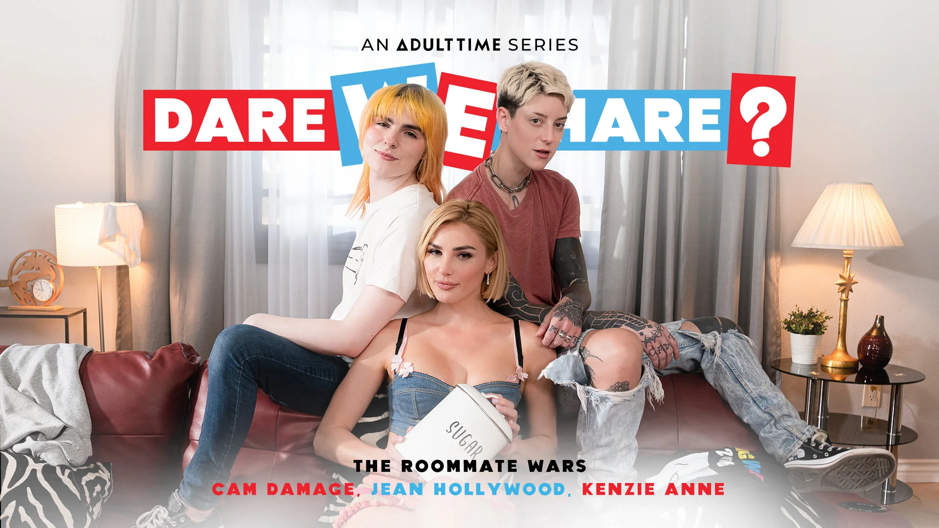 DareWeShare &#8211;  Jean Hollywood, Cam Damage And Kenzie Anne &#8211; The Roommate Wars, PervTube.net