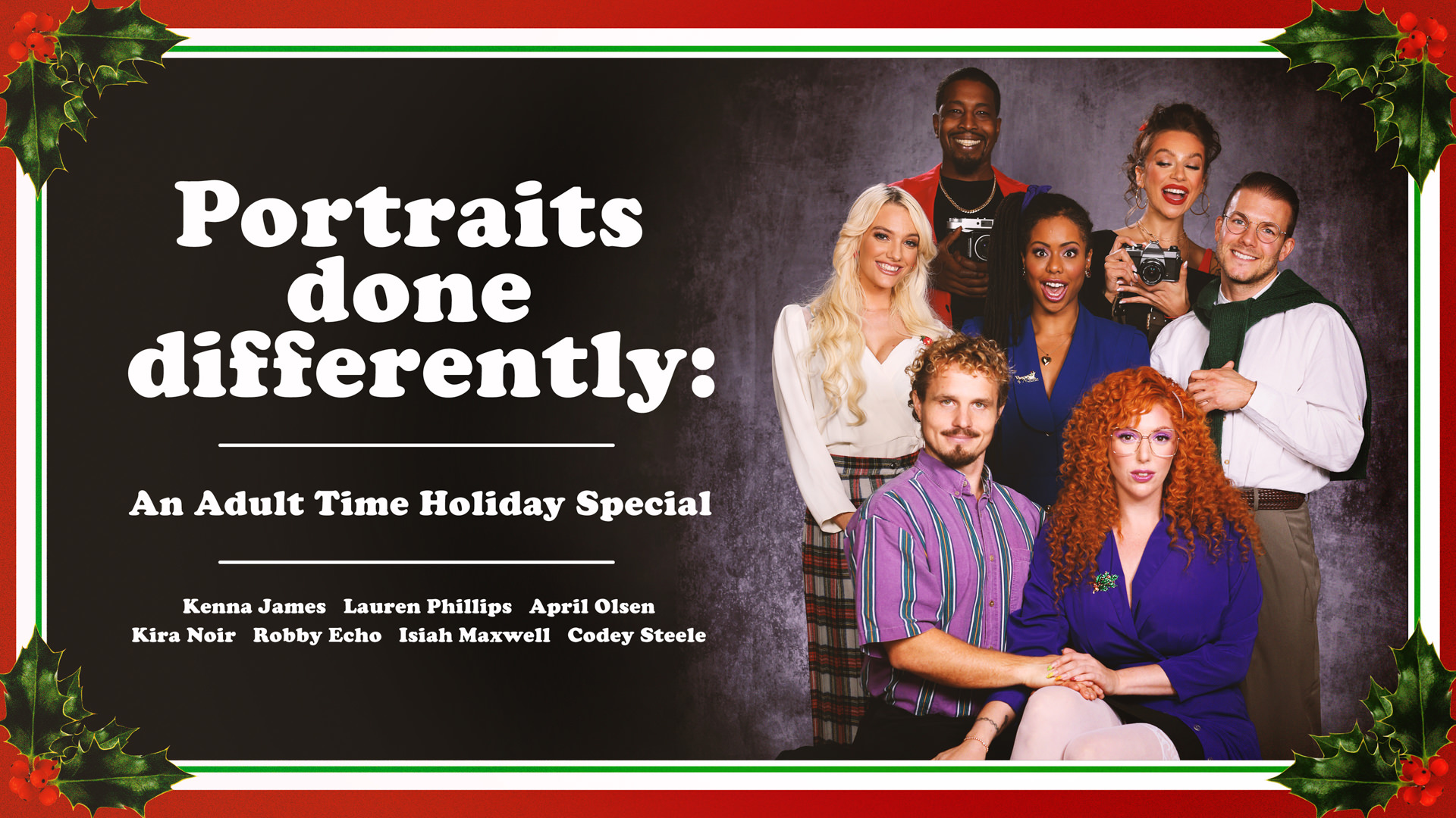 AdultTime &#8211; Kenna James, Lauren Phillips, Kira Noir And April Olsen &#8211; Portraits Done Differently: An Adult Time Holiday Special, PervTube.net