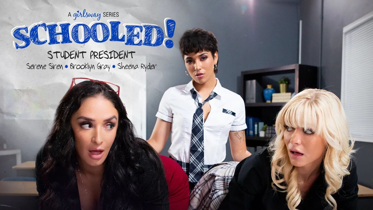 Schooled! &#8211; Serene Siren, Sheena Ryder And Brooklyn Gray &#8211; Student President, PervTube.net