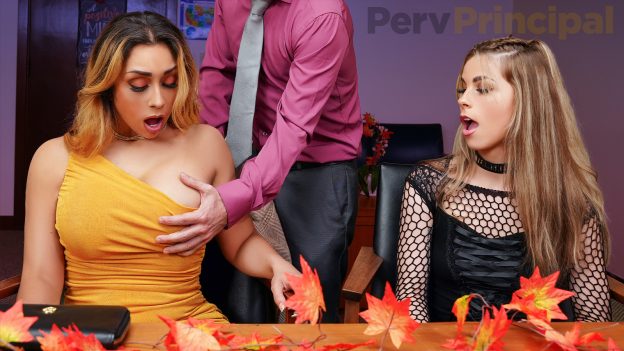 PervPrincipal &#8211; Lilly Hall And Renee Rose &#8211; Thanksgiving Is Ruined, PervTube.net