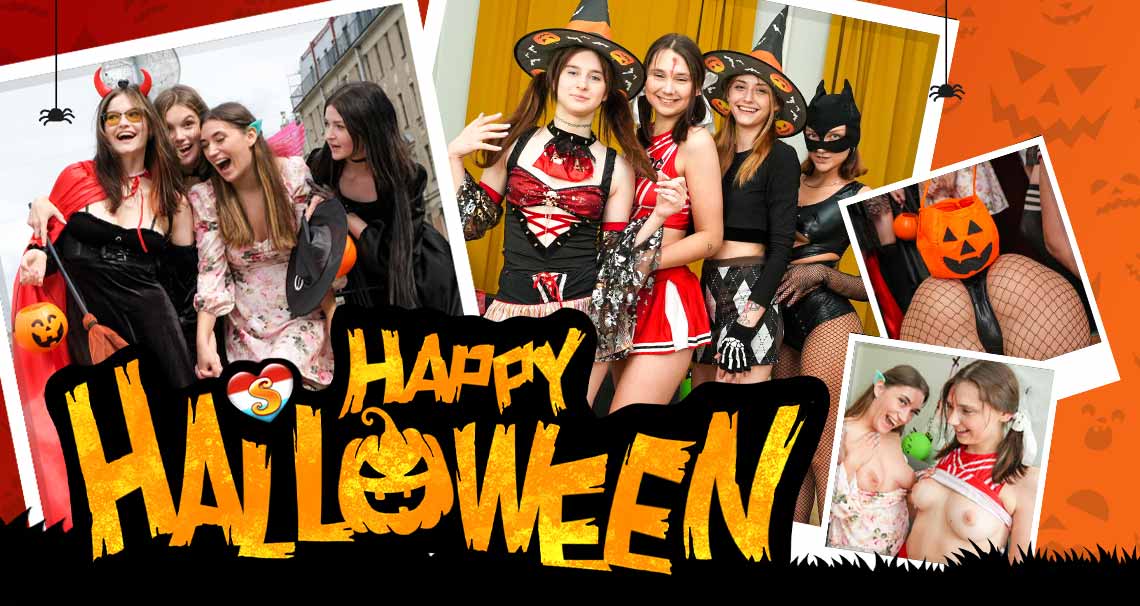 ClubSweethearts &#8211; Jane White, Virgin Butterfly, Elise Moon, Olivia Trunk, Sadistka Hub, Funky Town And Milka Wey &#8211; Happy Halloween Lesbian Edition, PervTube.net