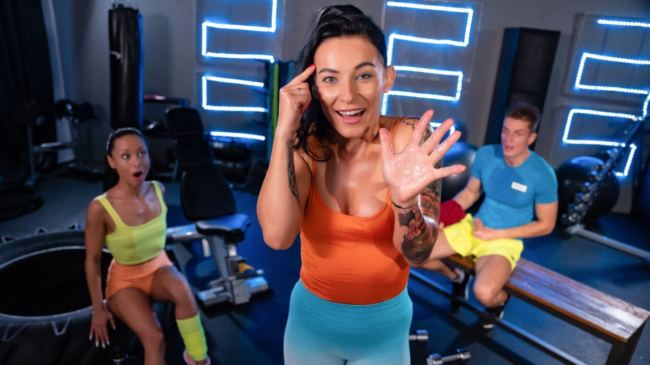 FitnessRooms &#8211; Lexi Dona And Caramella Del X &#8211; Big Cock Gym Threesome With Babes, PervTube.net