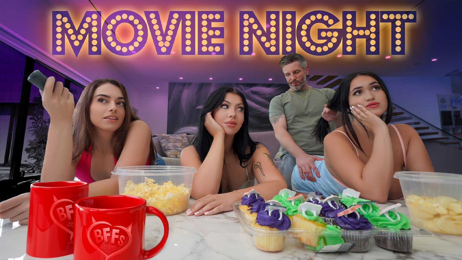 BFFs &#8211; Sophia Burns, Holly Day And Nia Bleu &#8211; There Is Nothing Like Movie Night, PervTube.net